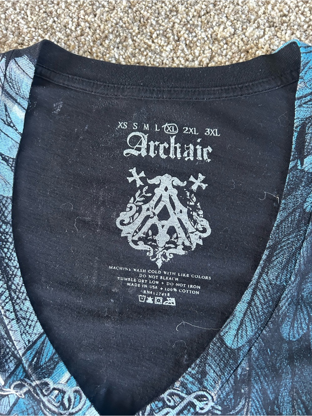 [Archaic by Affliction] Faith Black and Blue Tee - Picture 3 of 7